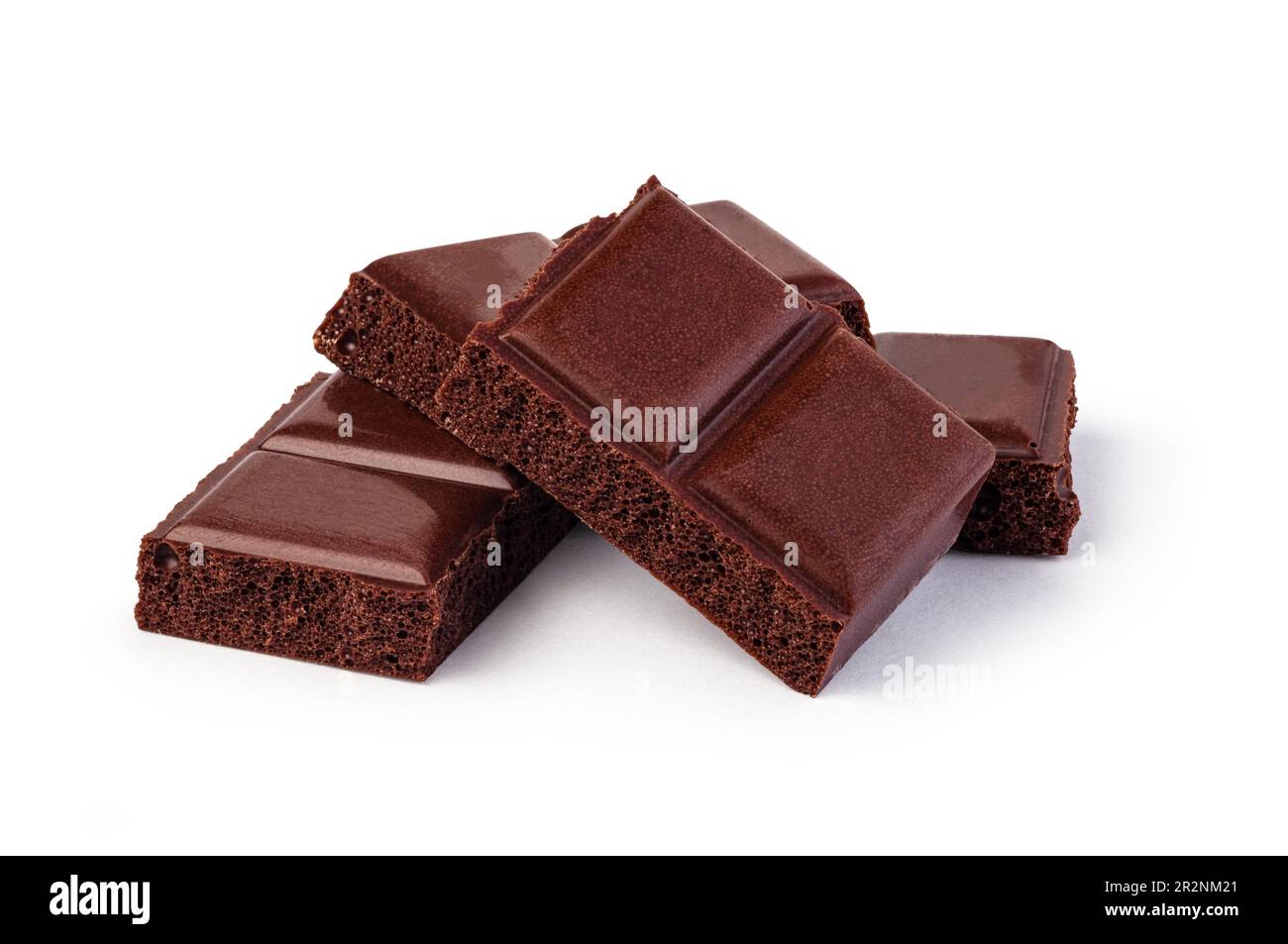 close up a chocolate bar isolated on white background Stock Photo - Alamy