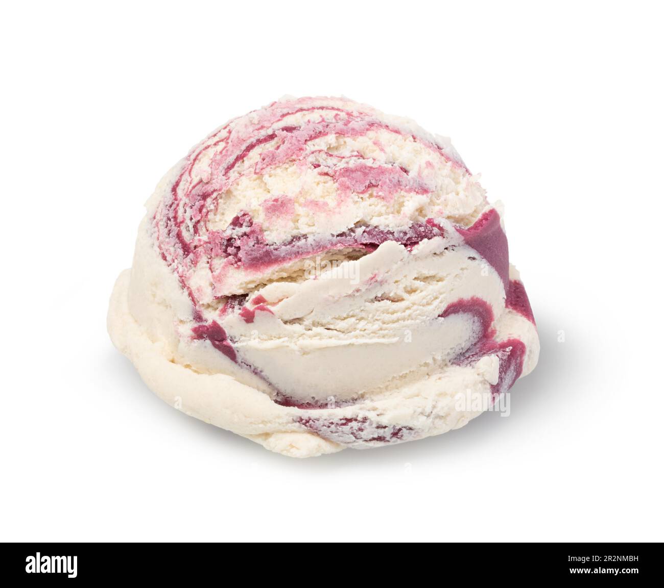 strawberry ice cream scoop solated on white background Stock Photo - Alamy