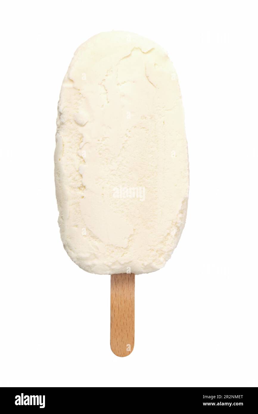ice cream on a stick isolated on white background Stock Photo Alamy