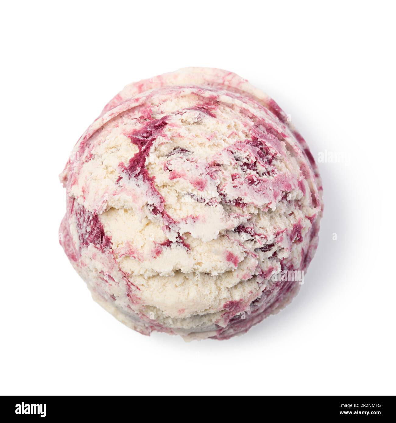strawberry ice cream scoop solated on white background Stock Photo - Alamy