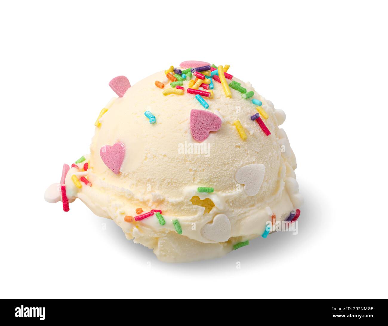 ice cream and colorful sprinkles isolated on white background Stock ...
