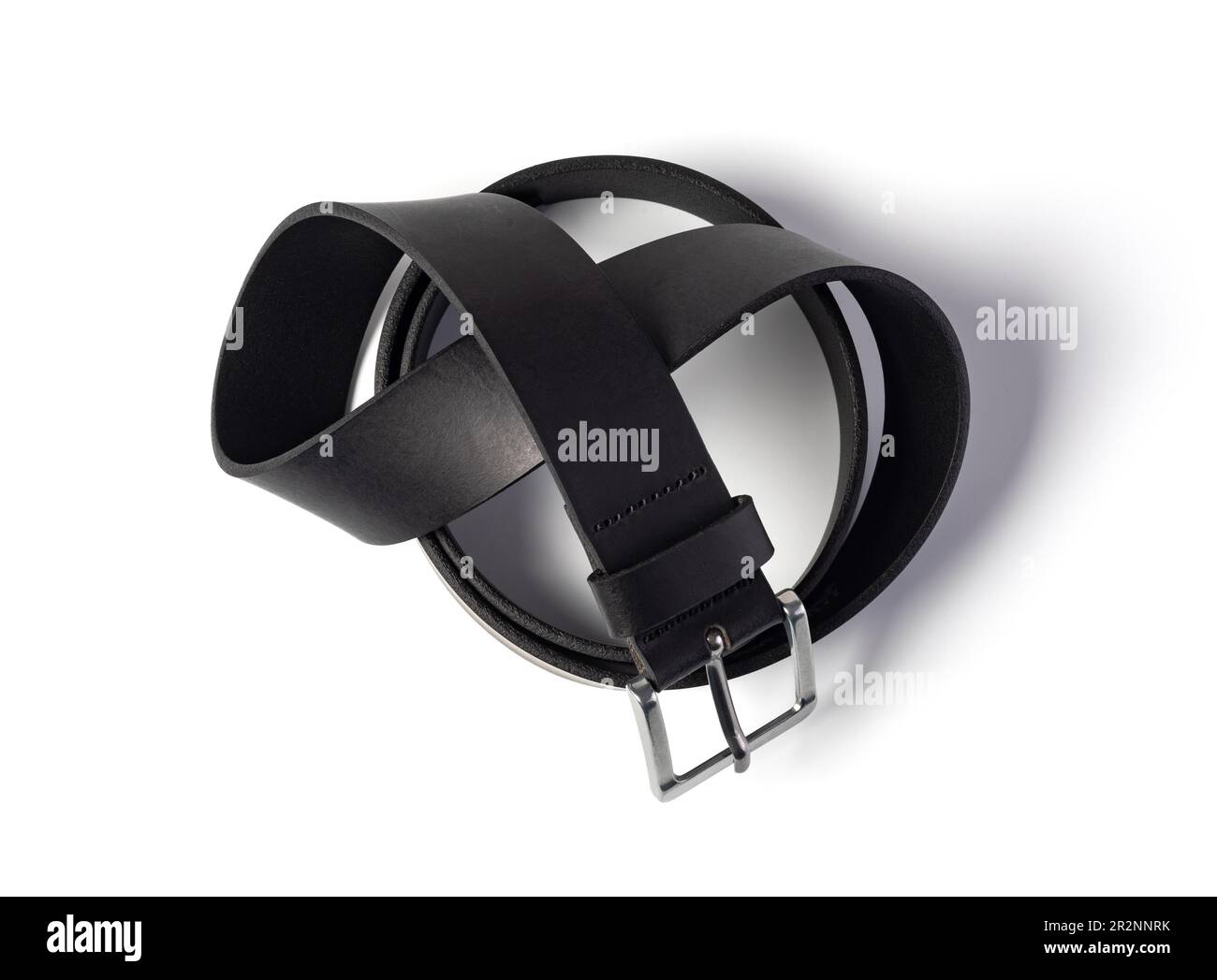 leather belt isolated on a white background Stock Photo - Alamy