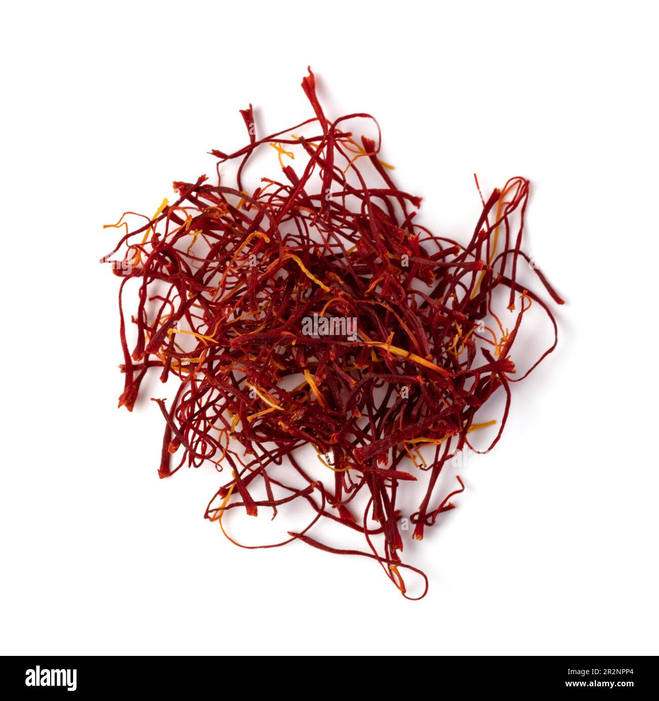 Saffron spice isolated on white background Stock Photo Alamy