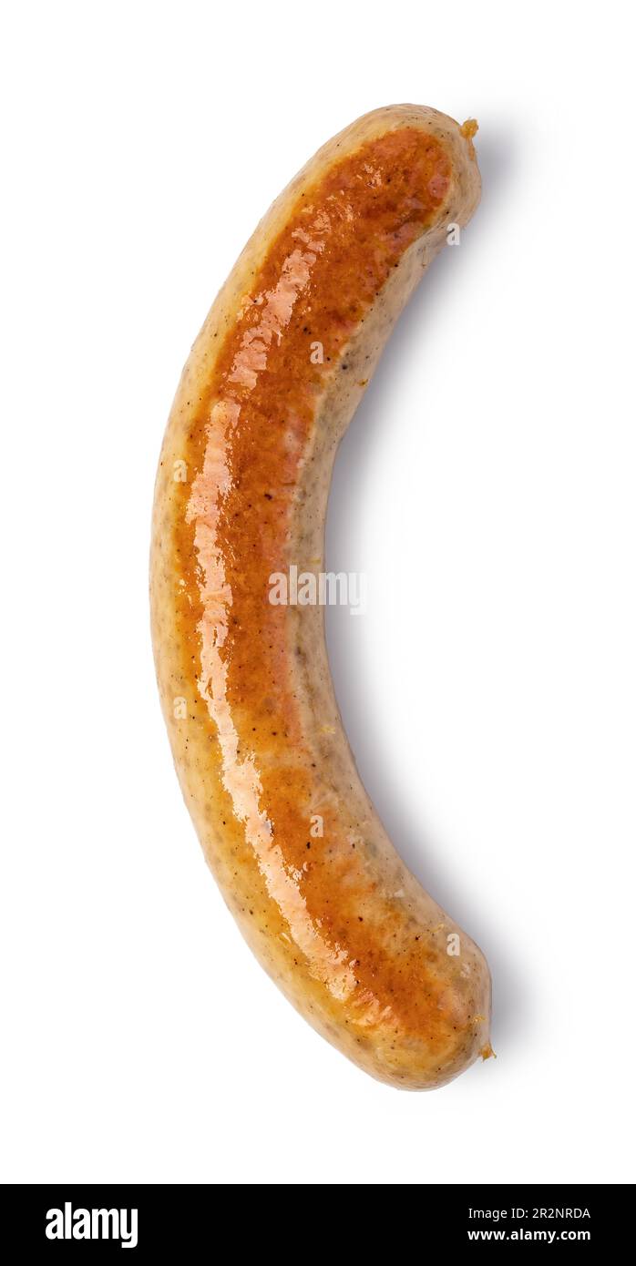 German sausage isolated on white background Stock Photo Alamy