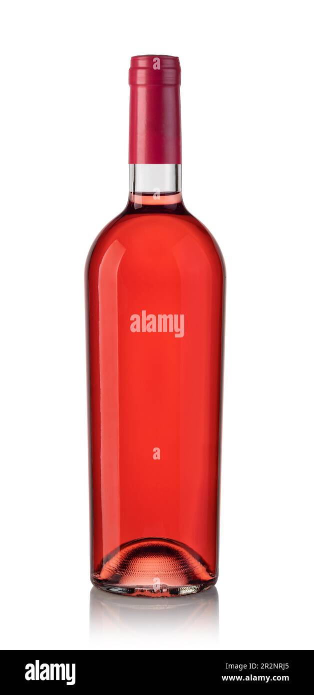 rose wine bottles isolated on white Background Stock Photo - Alamy