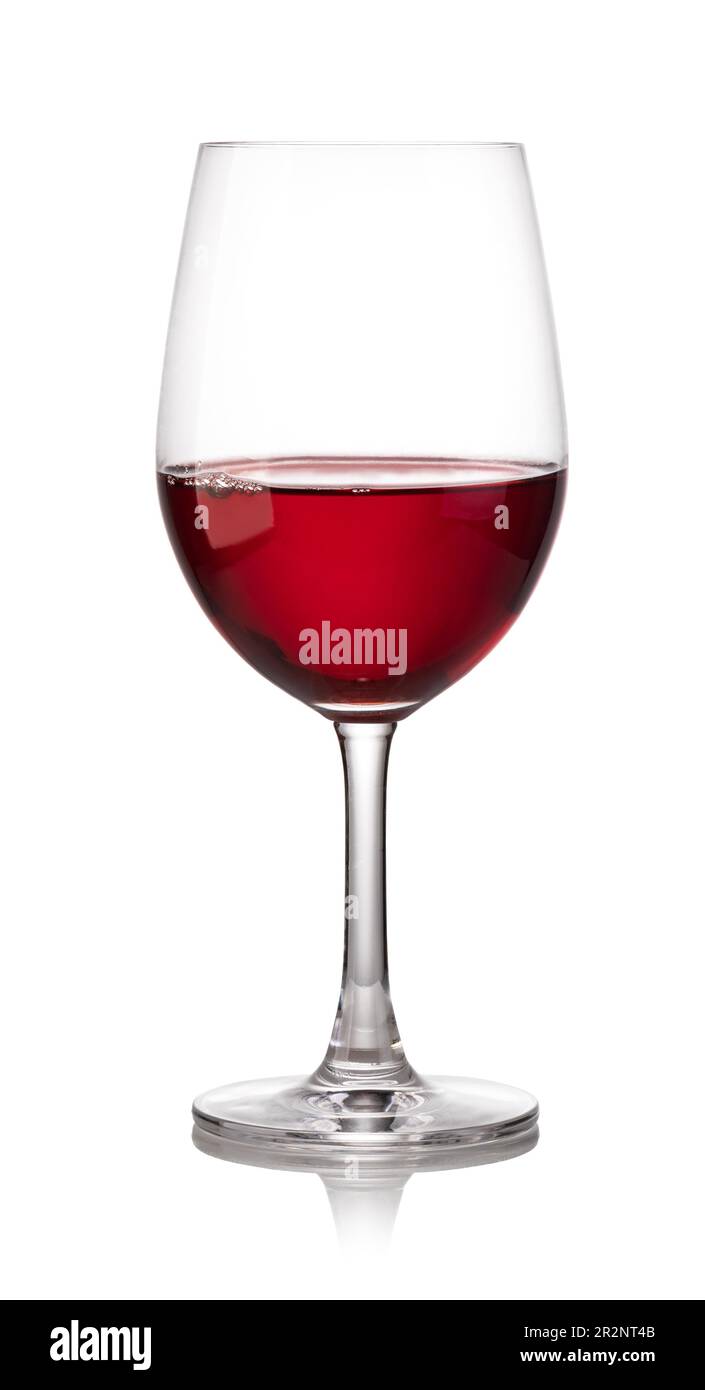 Glass of red wine isolated on white background Stock Photo - Alamy