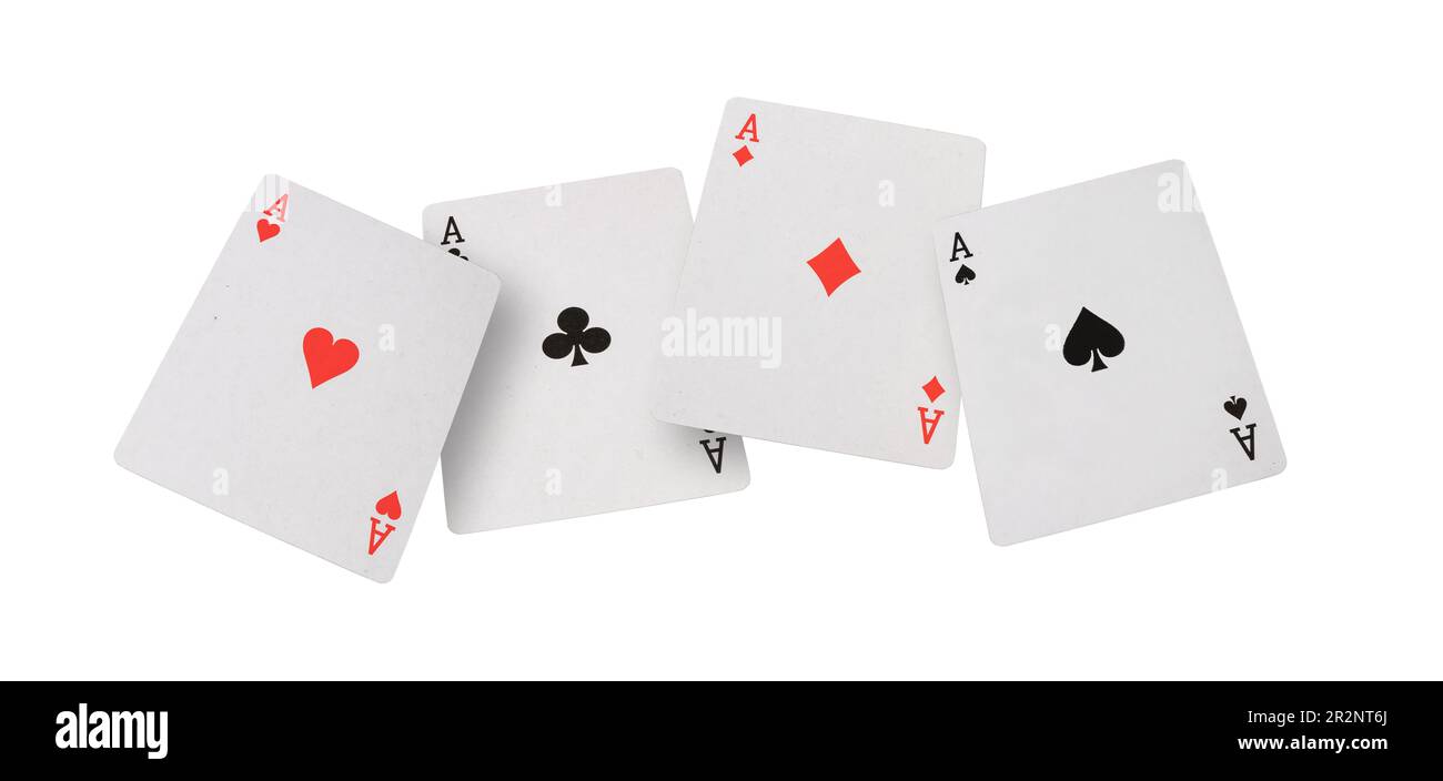 playing cards isolated on white background Stock Photo
