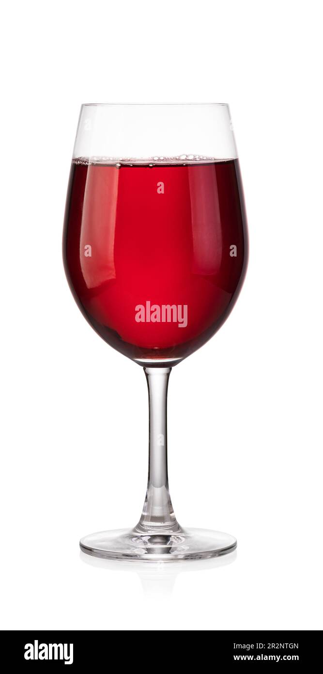 Glass of red wine isolated on white background Stock Photo - Alamy