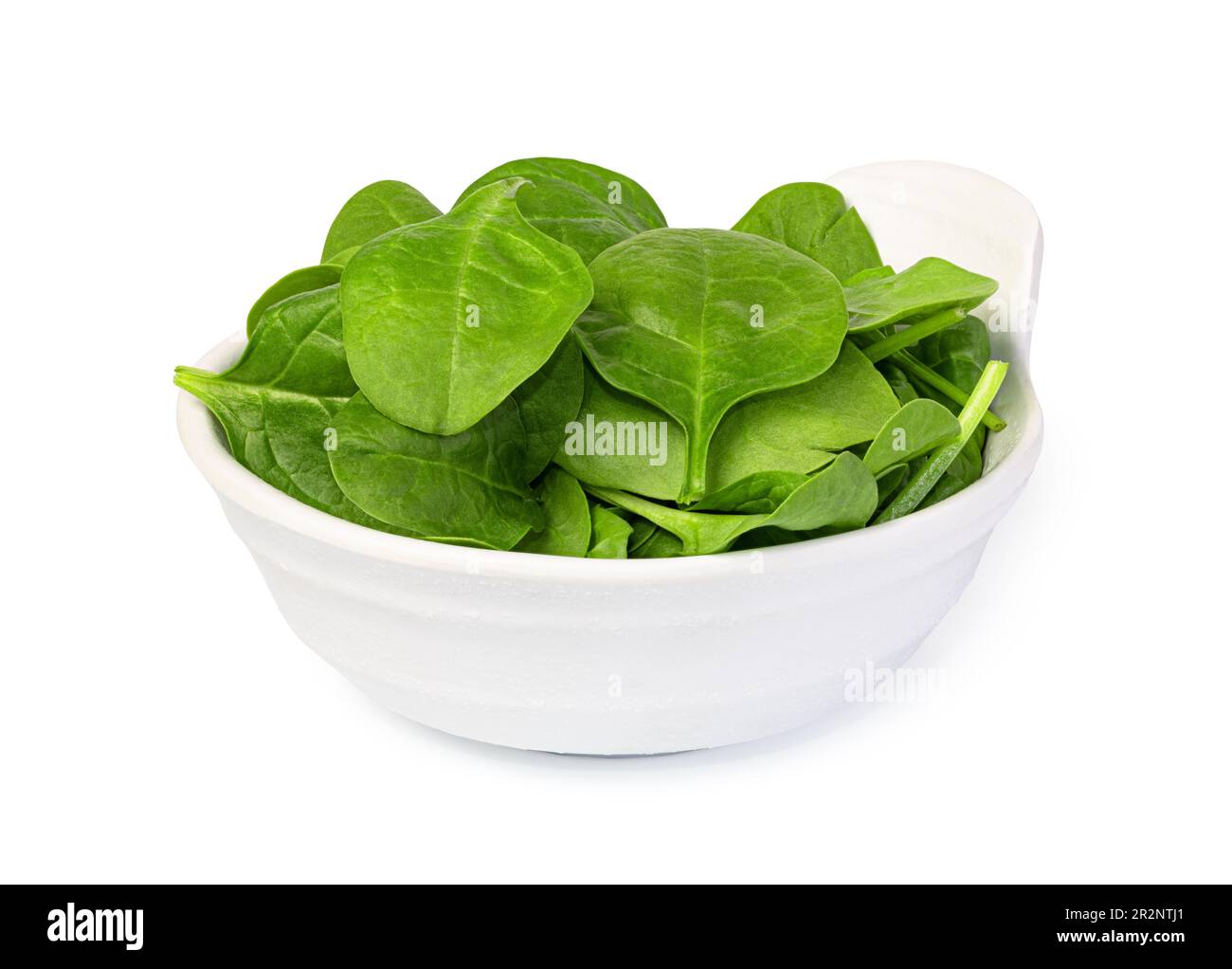 Spinach leaves isolated on white background Stock Photo - Alamy