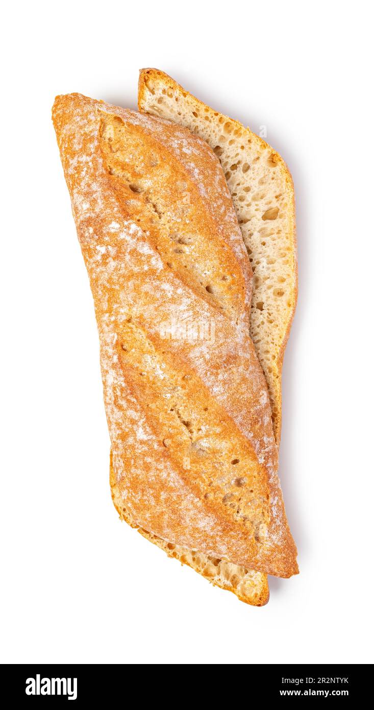 fresh baked bread isolated on white background Stock Photo - Alamy