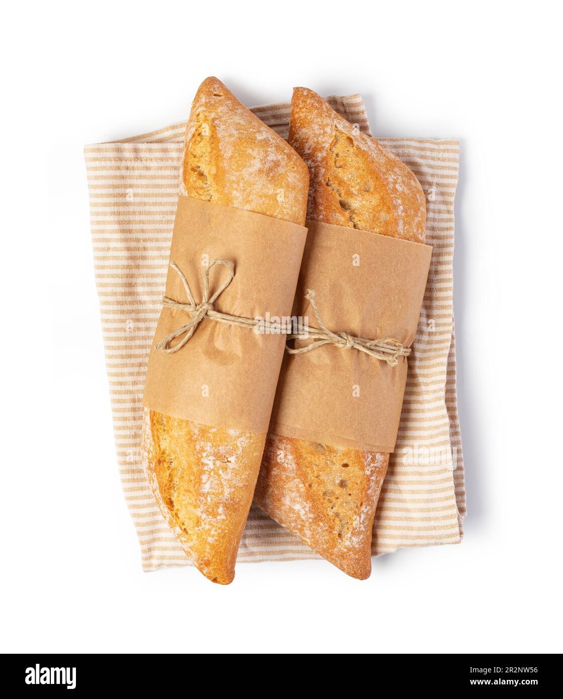 fresh baked bread isolated on white background Stock Photo - Alamy