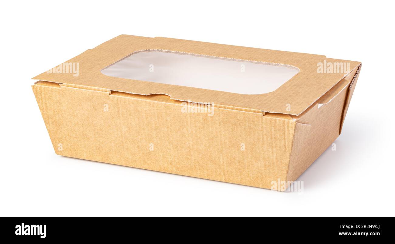 Unlabeled Ration Box brown unlabeled paper food box isolated on white background Stock Photo ...