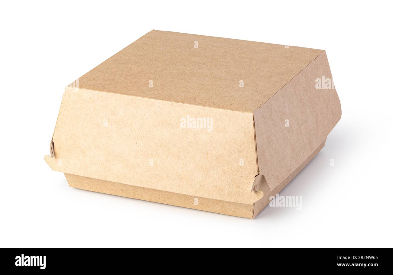 Unlabeled Ration Box brown unlabeled paper food box isolated on white background Stock Photo ...