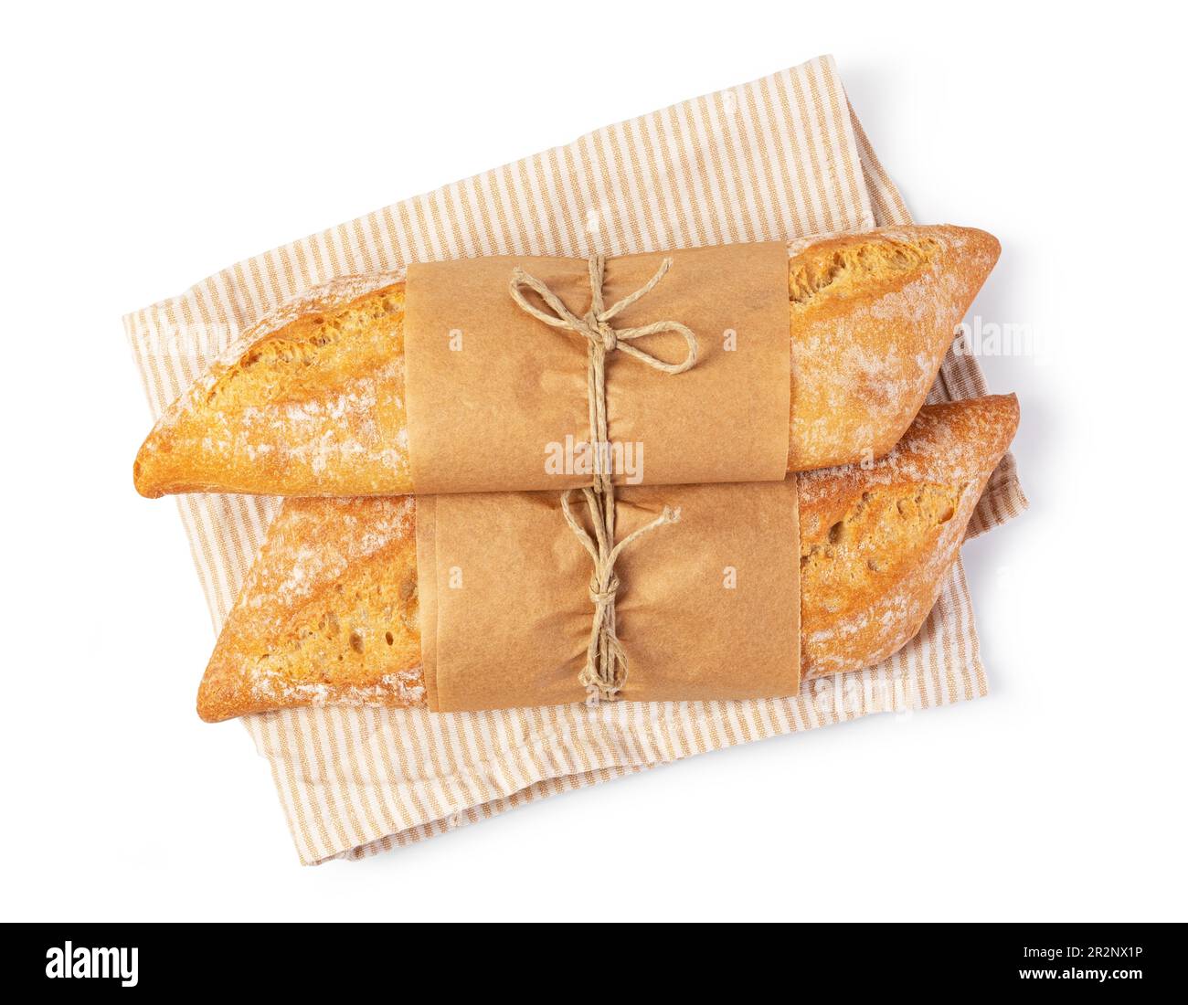 fresh baked bread isolated on white background Stock Photo - Alamy