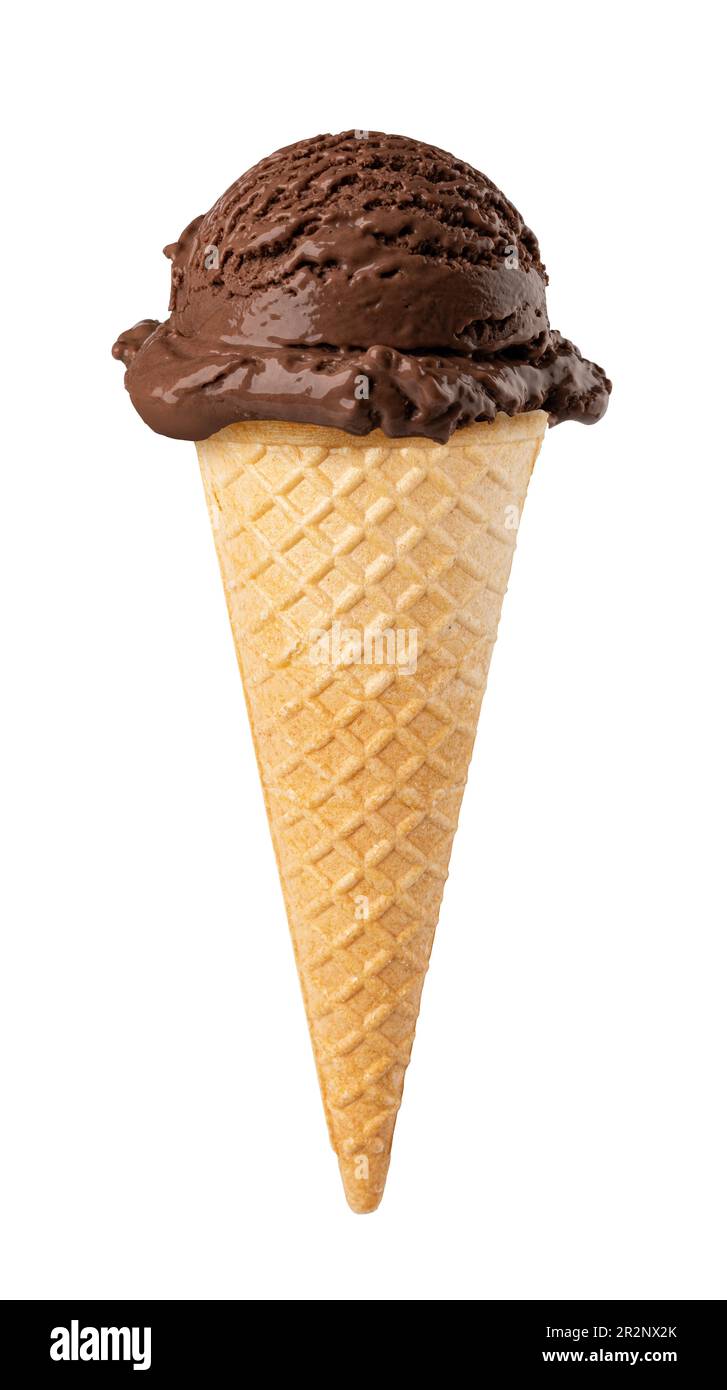 ice cream waffle cone isolated on white background Stock Photo - Alamy