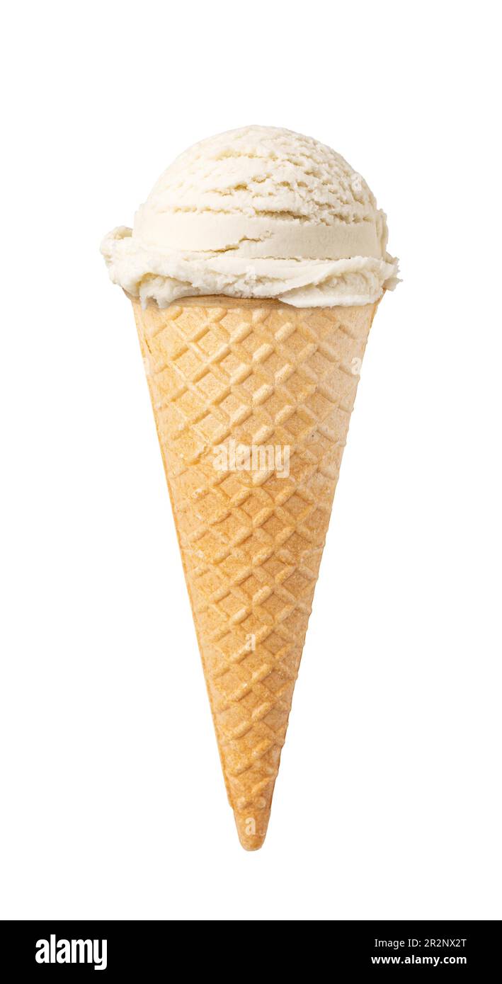 ice cream waffle cone isolated on white background Stock Photo - Alamy
