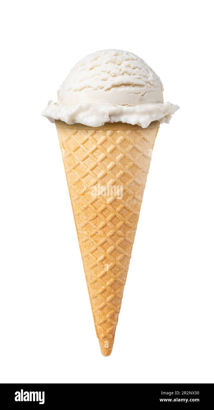 ice cream waffle cone isolated on white background Stock Photo - Alamy