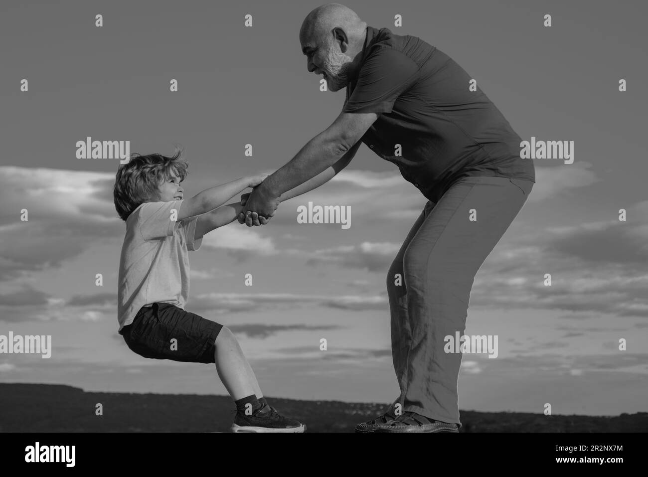 Father or Grandrahter criticizing his disobedient child for bad ...