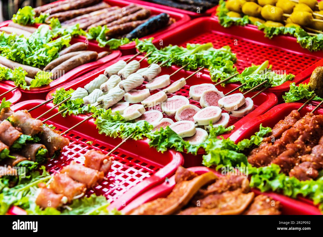 Traditional Vietnamese street food sold in Sapa in Lao Cai Province in