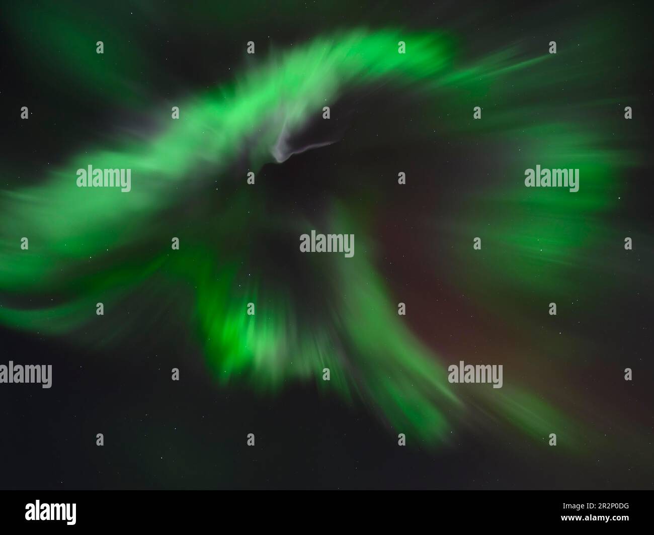 Northern lights, aurora borealis, with the rare red Stock Photo - Alamy