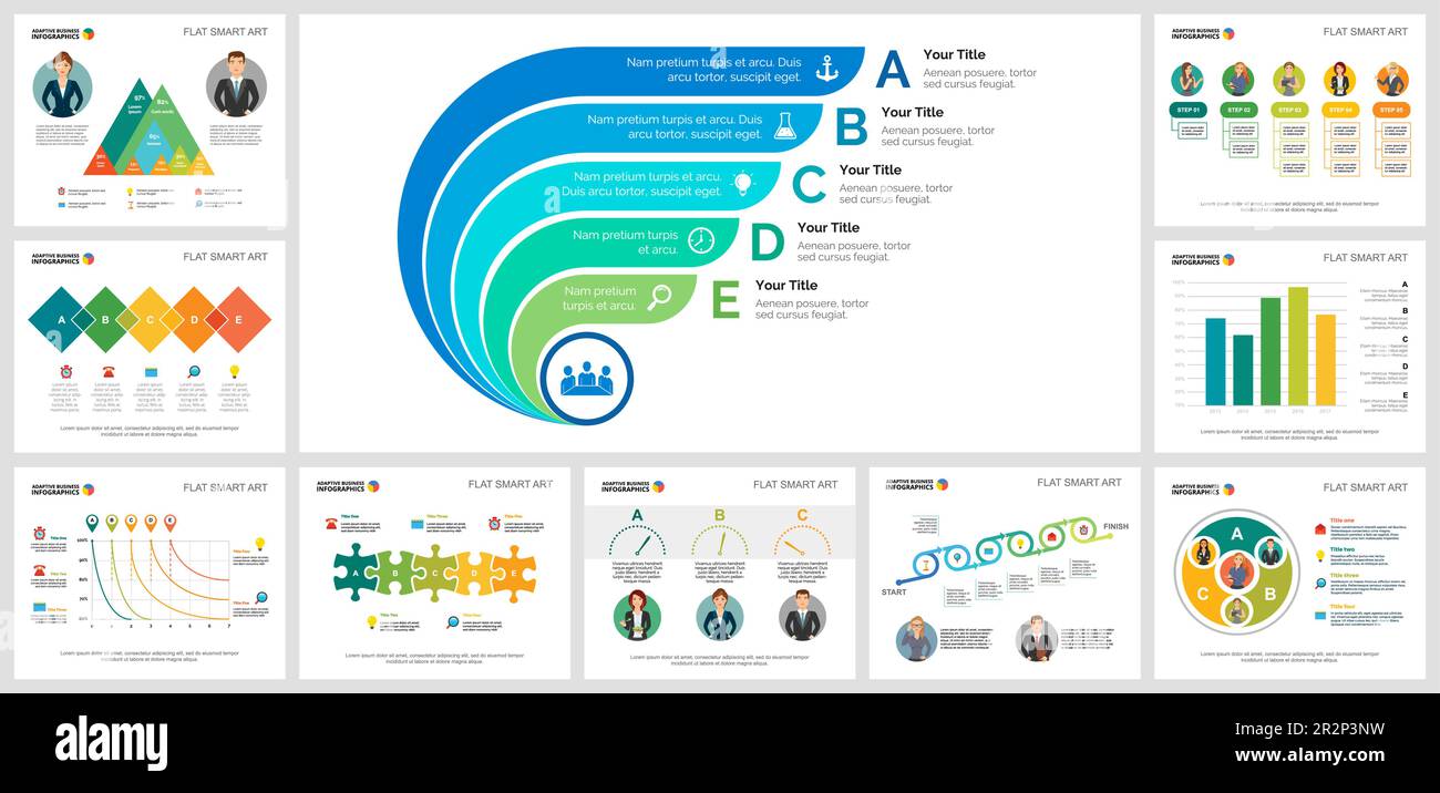 Colorful Insurance Colorful insurance or marketing concept infographic charts set Stock ...