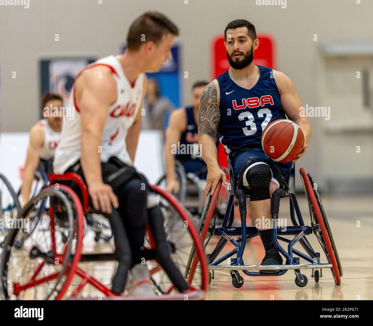 Ottawa, Canada. 20 May 2023. Fabian Romo (32) of Team USA in a Canada v
