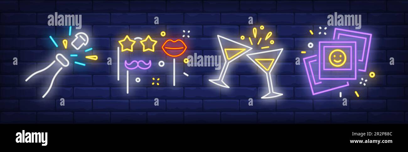 Festive party neon sign Stock Vector Image & Art - Alamy