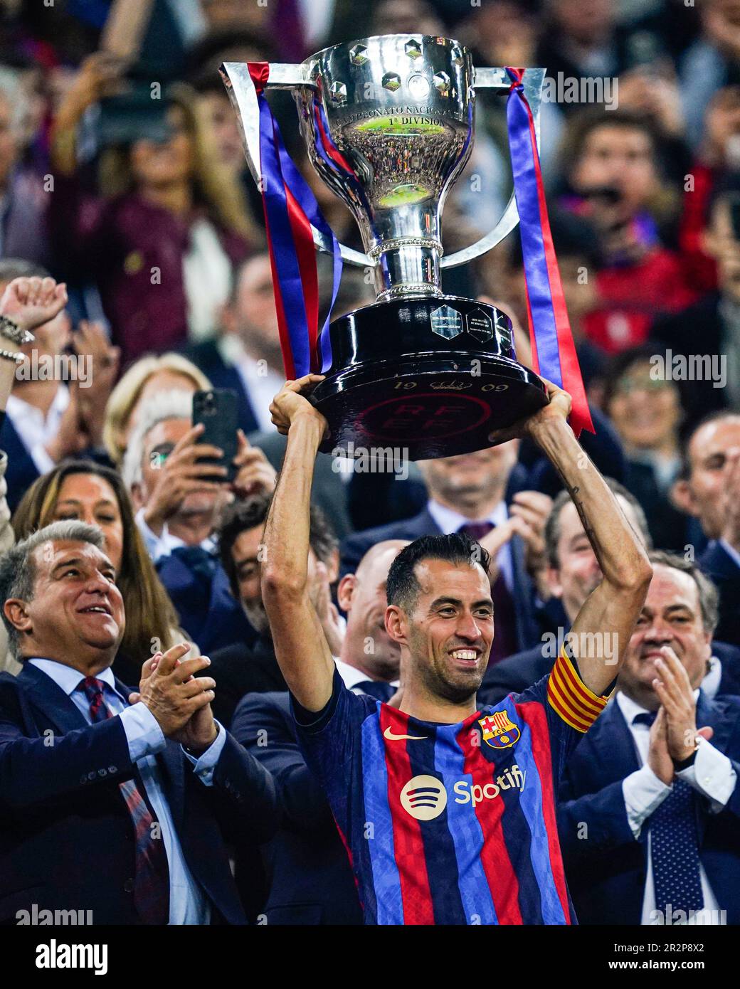 Barcelona, Spain. 20th May, 2023. Sergio Busquets of FC Barcelona lifts
