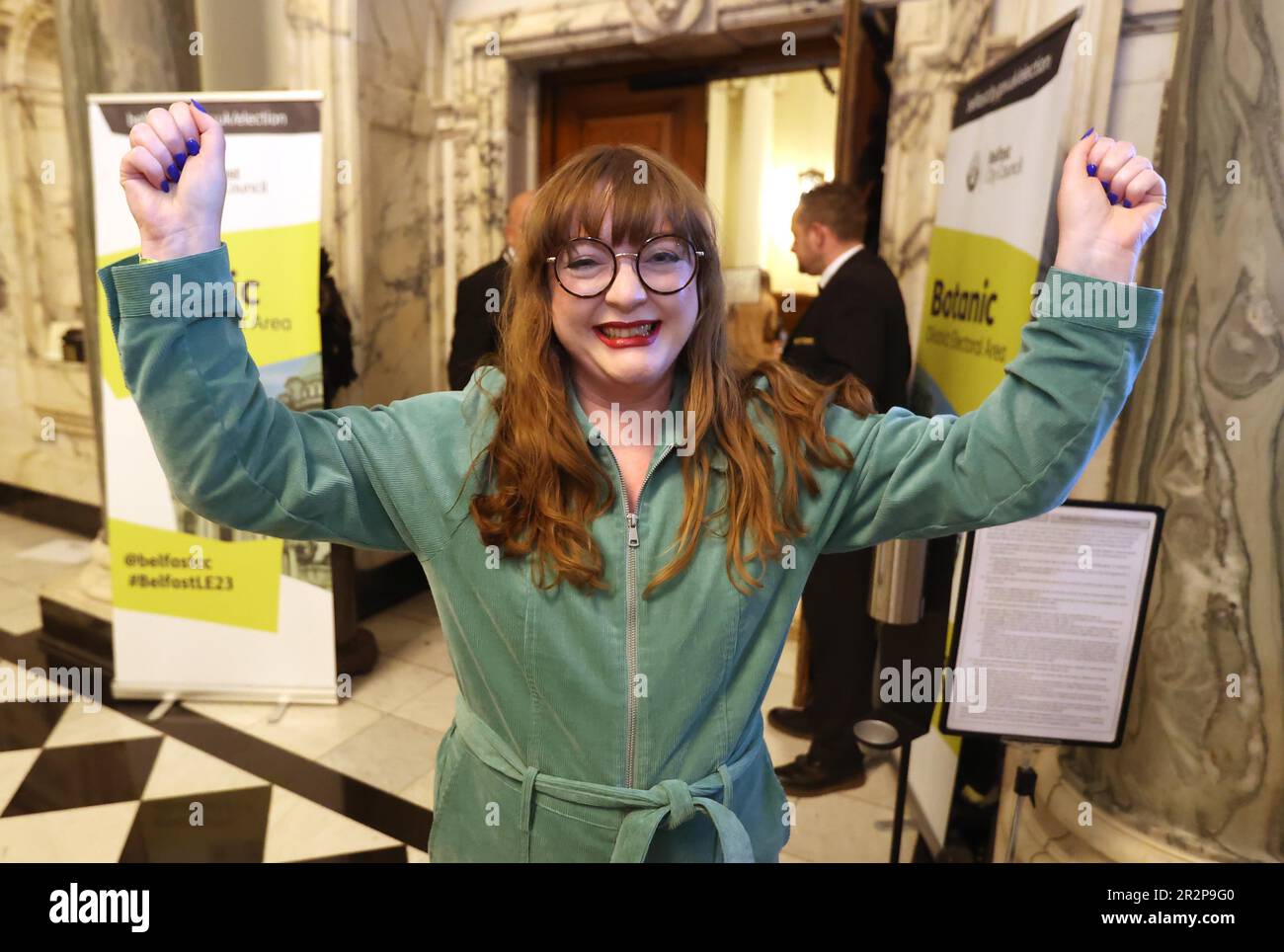 Aine Groogan from the Green Party at Belfast City Hall during the ...