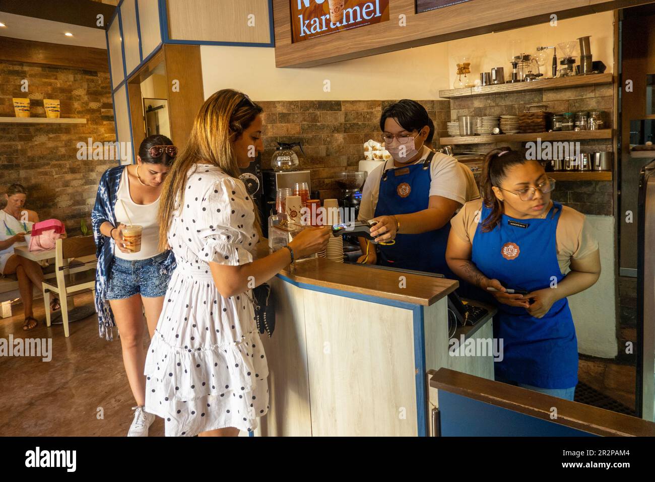 Conkafecito coffee shop in Valladolid Yucatan Mexico Stock Photo