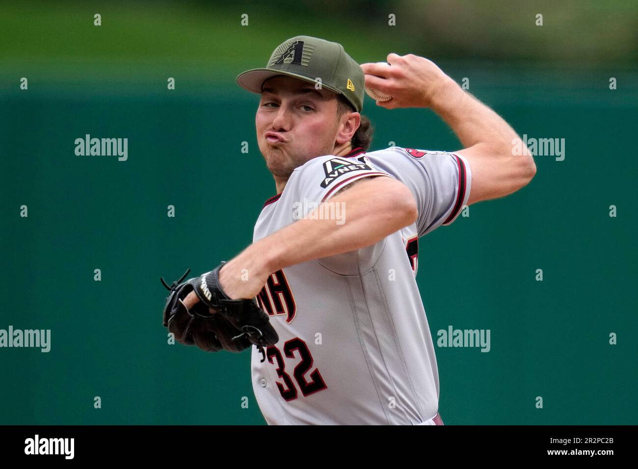 Arizona Diamondbacks starting pitcher Brandon Pfaadt delivers during