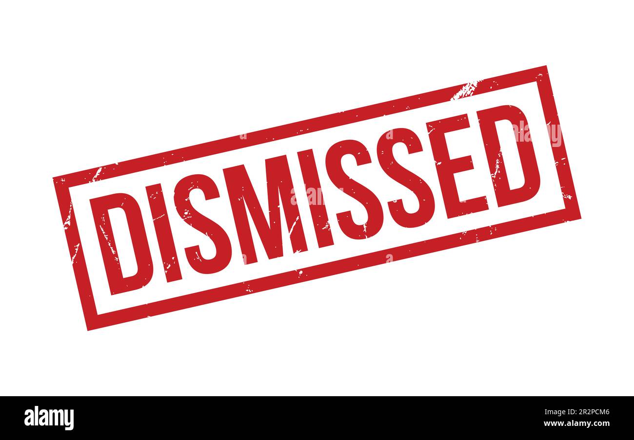 DISMISSED red stamp text Stock Vector