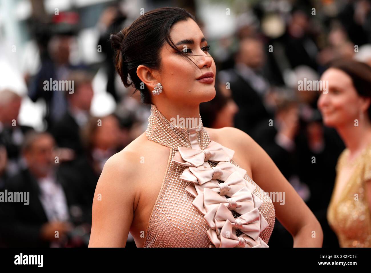 Praya Lundberg poses for photographers upon arrival at the premiere of