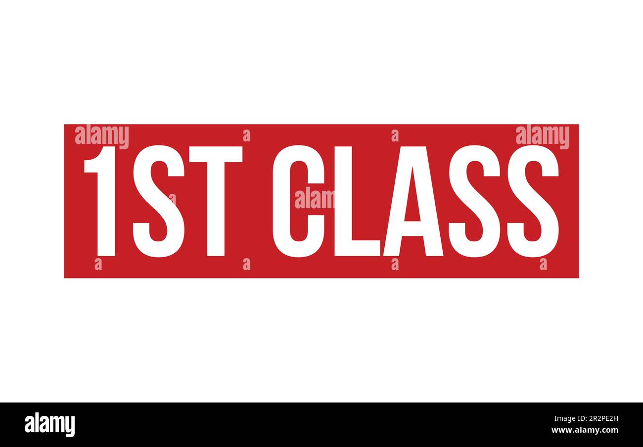 1st Class Rubber Stamp Seal Vector Stock Vector Image & Art Alamy