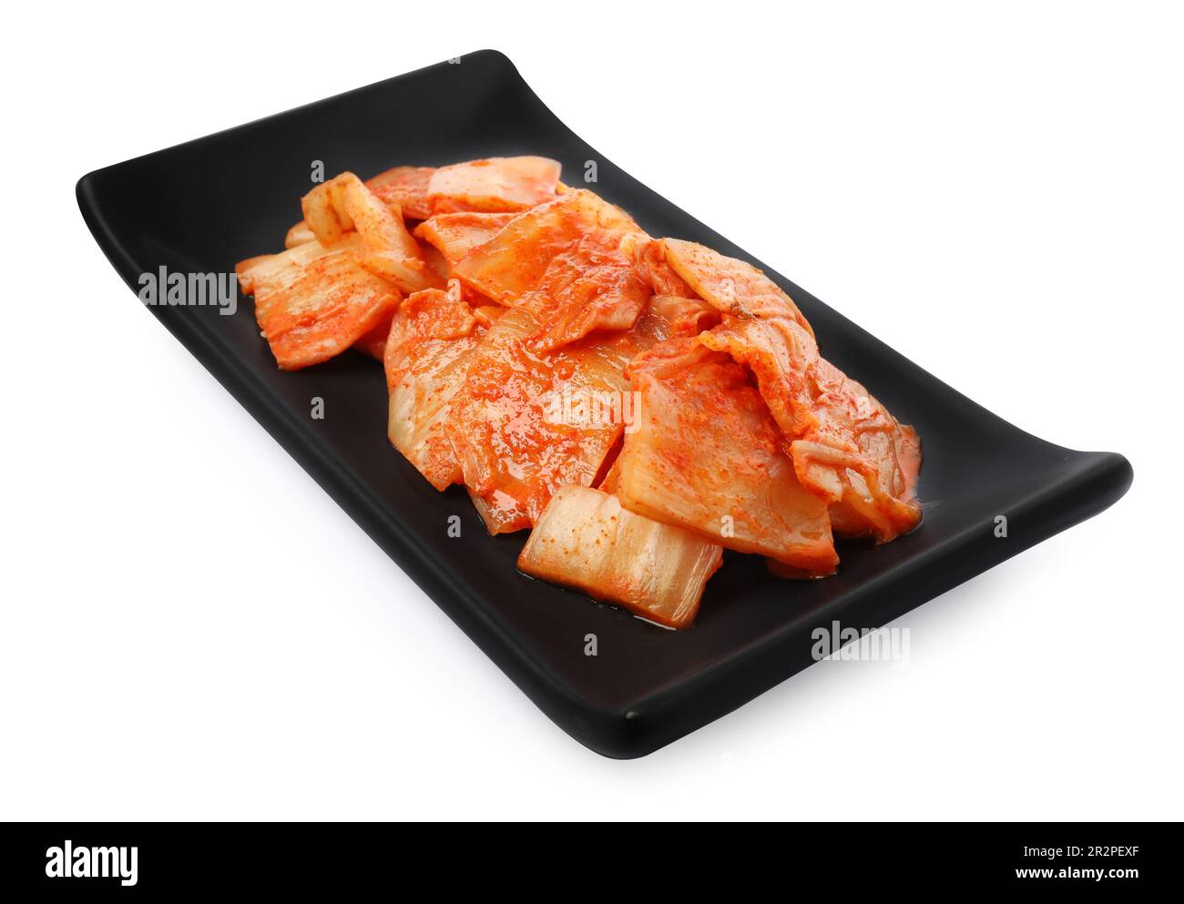 Delicious kimchi with Chinese cabbage isolated on white Stock Photo - Alamy