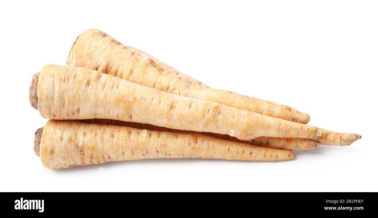 Raw parsley roots isolated on white. Healthy food Stock Photo Alamy
