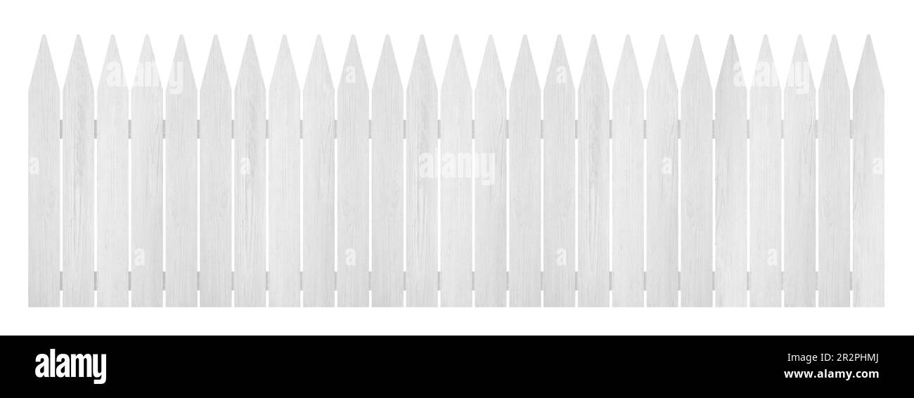 Wooden fence made of new timber isolated on white. Banner design Stock ...