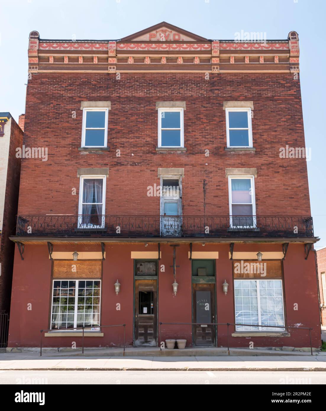 An old, three story building on North Fraley Street in Kane