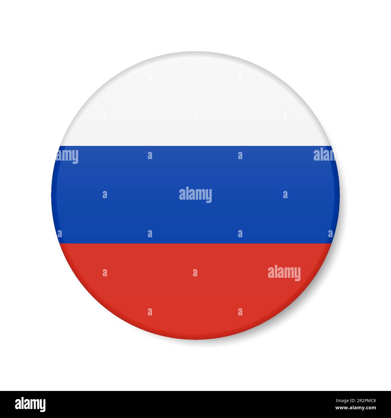 Round icon. Illustration of flag of Russia