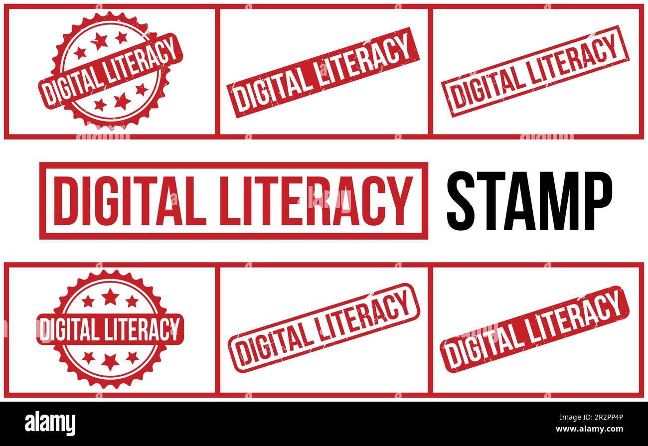 Digital Literacy Rubber Stamp Set Vector Stock Vector Image & Art Alamy