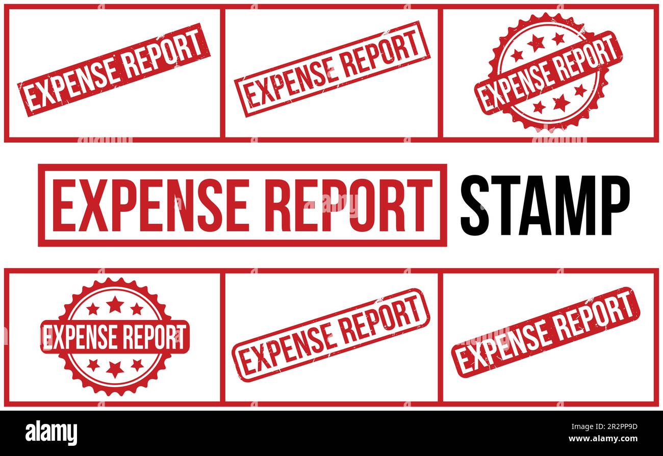 Expense Report Rubber Stamp Set Vector Stock Vector Image & Art Alamy