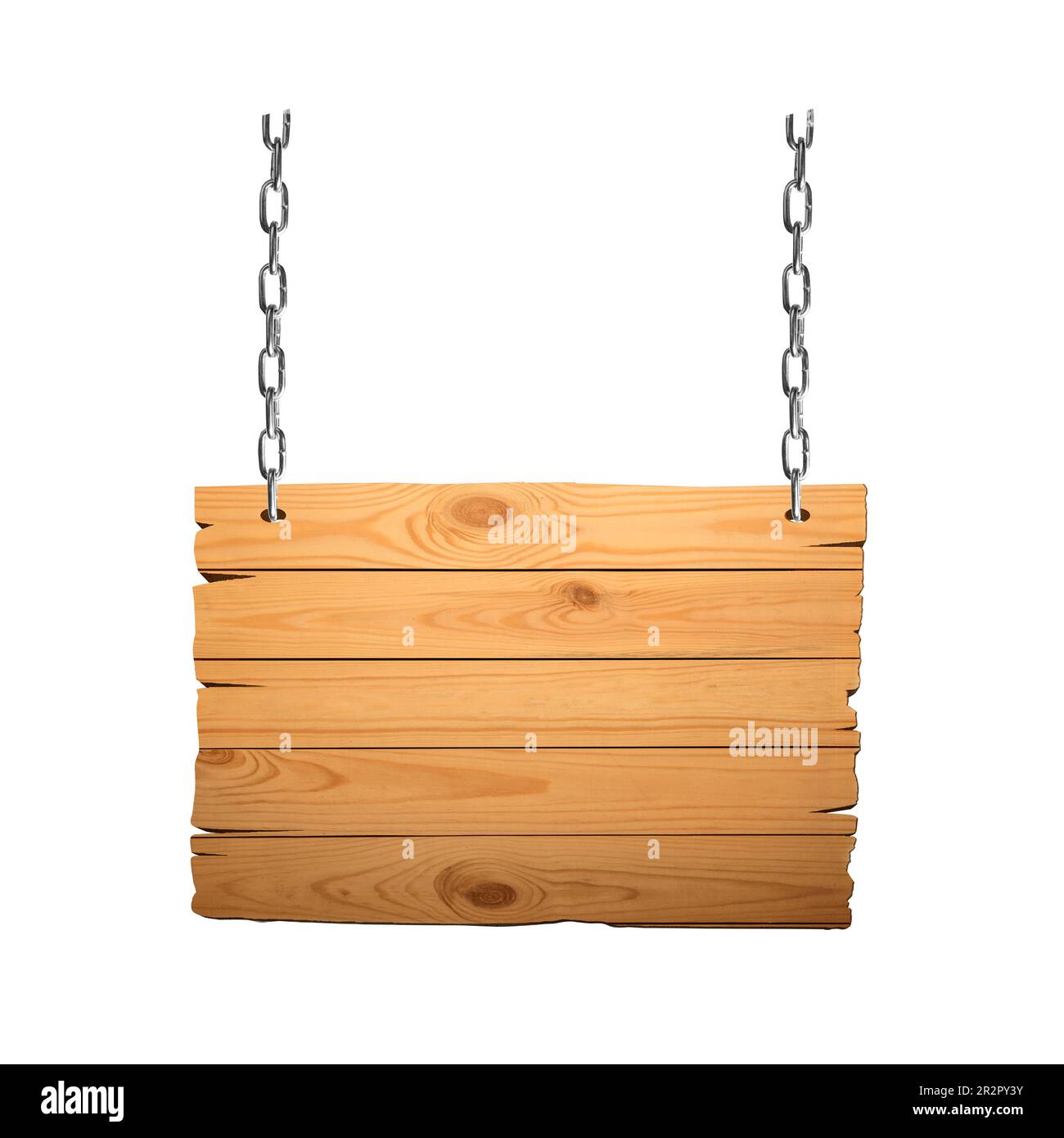 Empty wooden sign isolated on white. Mockup for design Stock Photo - Alamy