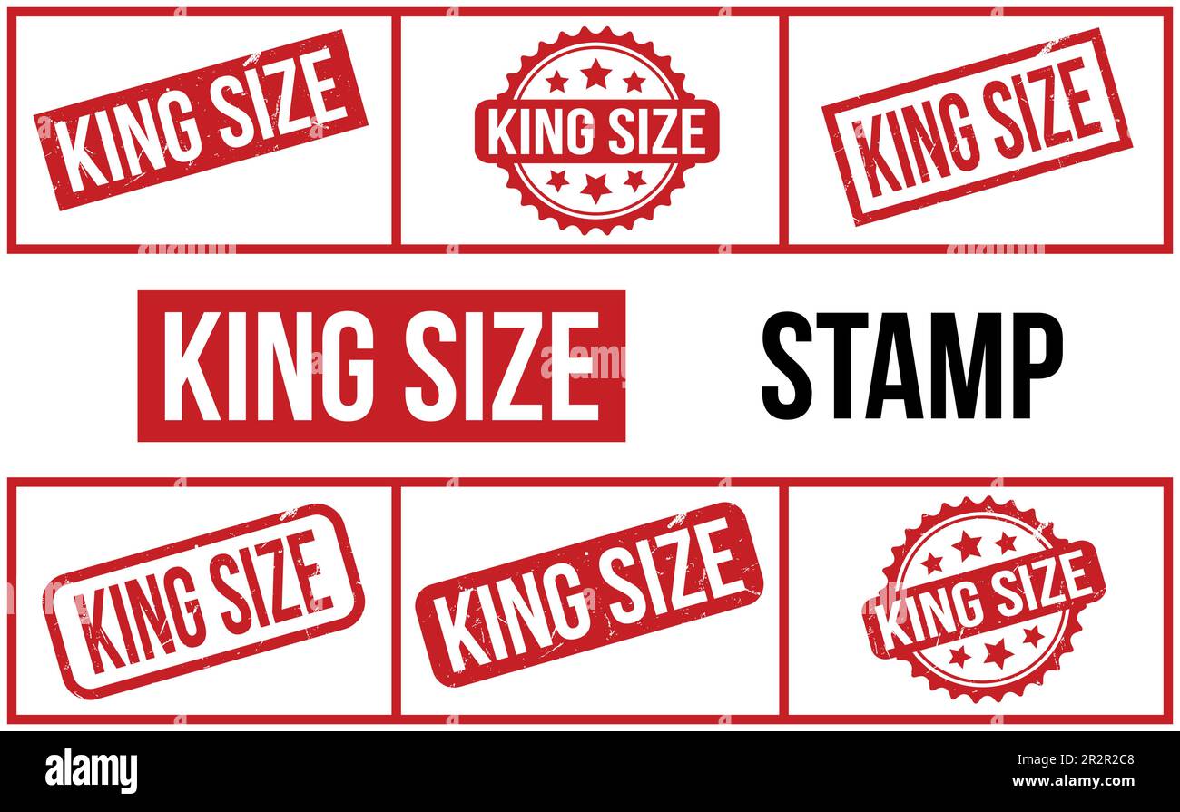 King Size Rubber Stamp set Vector Stock Vector Image & Art Alamy