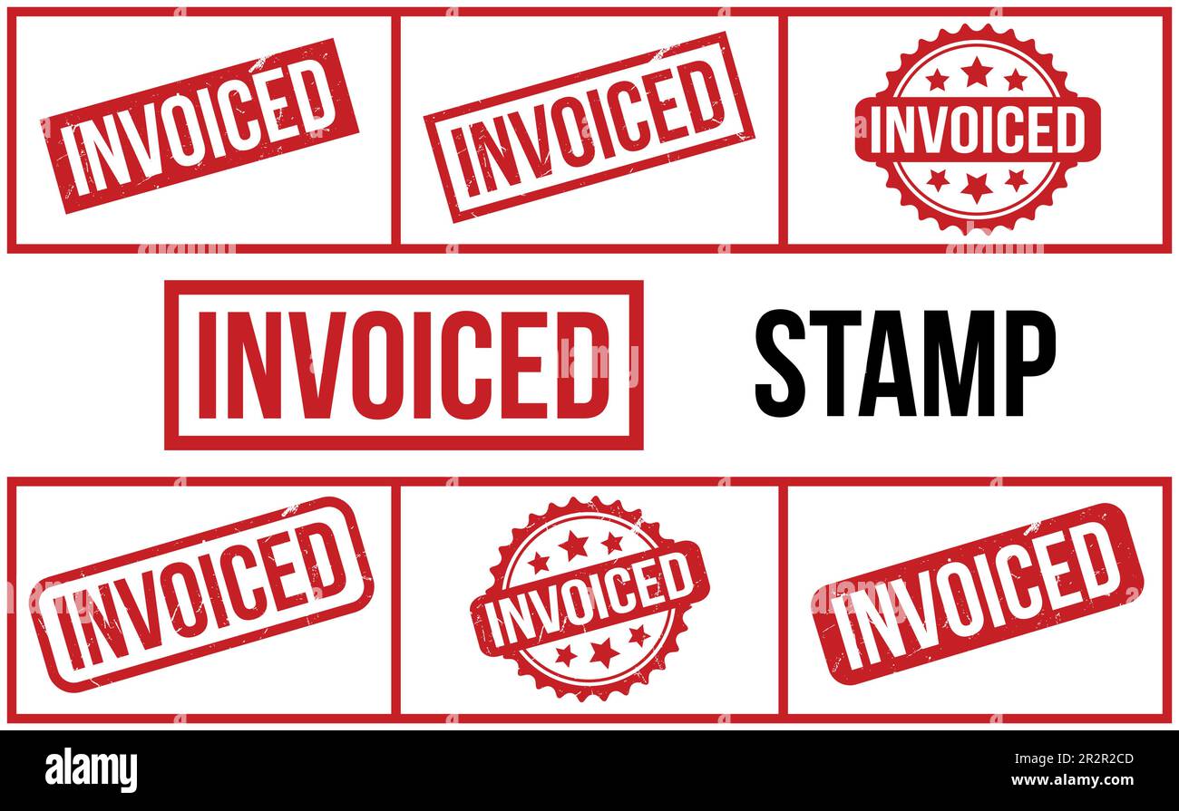 Invoiced Rubber Stamp set Vector Stock Vector Image & Art - Alamy
