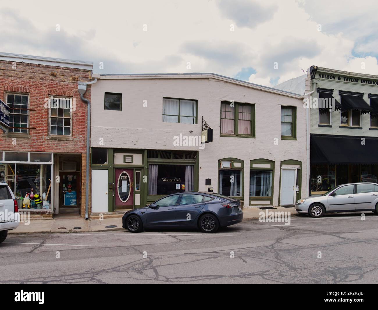 Weston, Missouri May 18, 2023 Downtown Main Street in Weston, MO