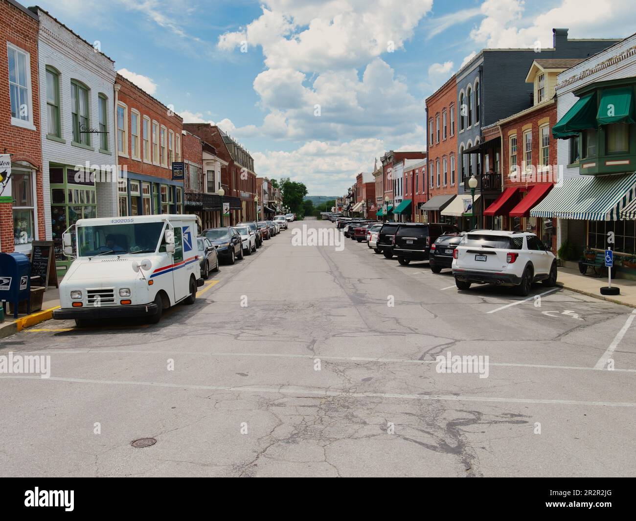 Weston, Missouri May 18, 2023 Downtown Main Street in Weston, MO