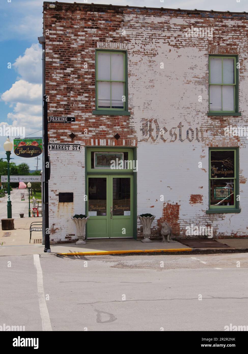 Weston, Missouri May 18, 2023 Downtown Main Street in Weston, MO