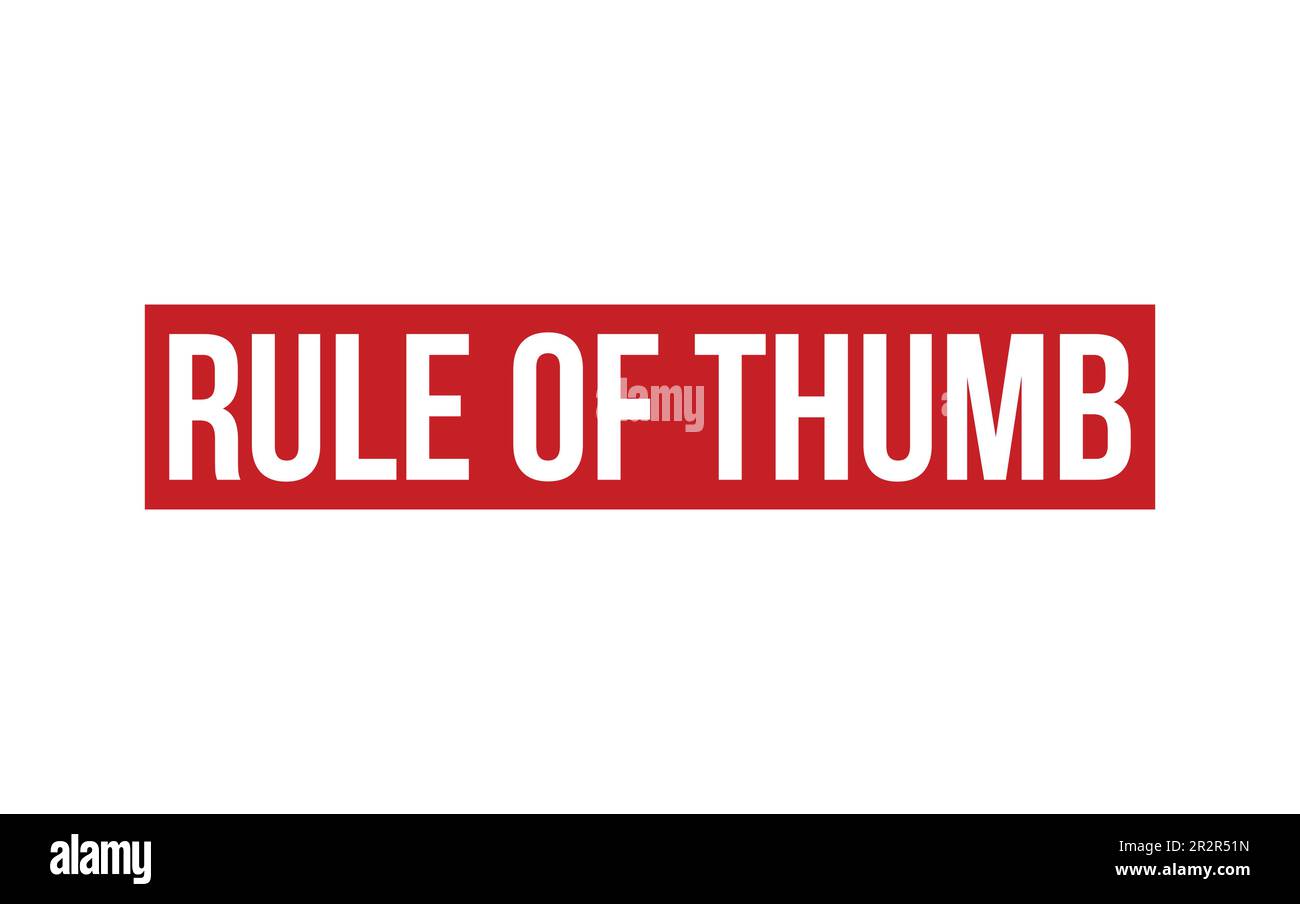 Rule of Thumb Rubber Stamp Seal Vector Stock Vector Image & Art Alamy
