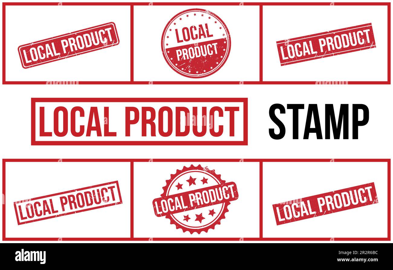 Local Produt Local Product Rubber Stamp Set Vector Stock Vector Image & Art - Alamy