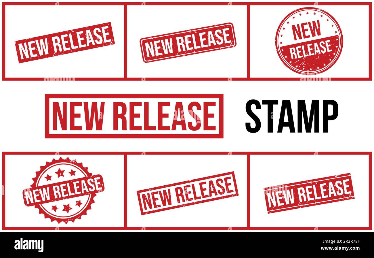 New Release Rubber Stamp Set Vector Stock Vector Image & Art - Alamy
